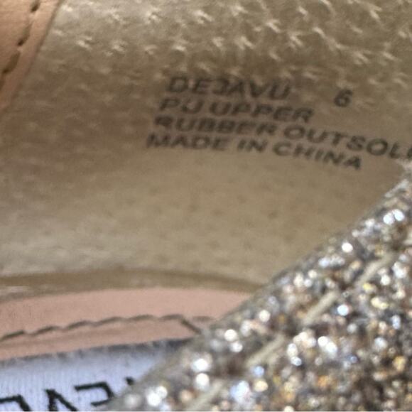 Steve Madden Dejavu Soft Gold Platform Heels Size 6 - Picture 8 of 8